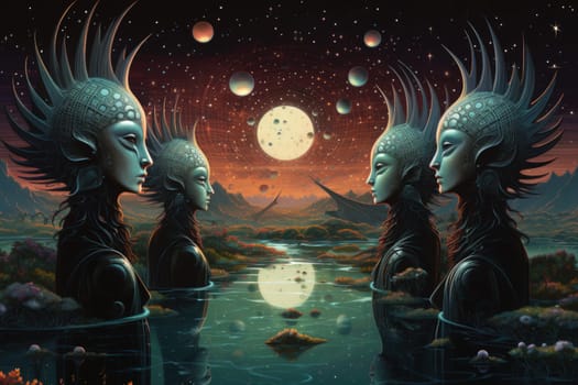 Delve into the realm of fantasy and witness the mesmerizing presence of elusive water elementals.