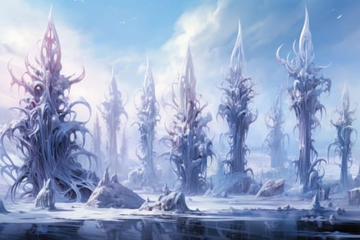 Immerse yourself in the enchanting world of fantasy and witness the elegance of the frost faeries.