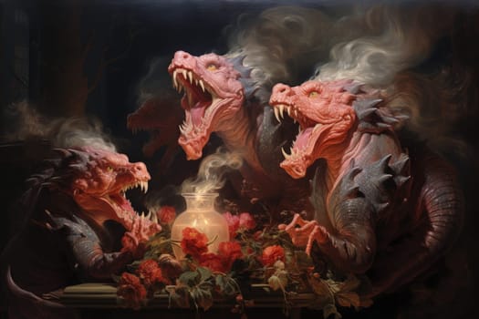 Enter the realm of fantasy and behold the mighty fire-breathing drakes, smaller yet equally formidable relatives of dragons.