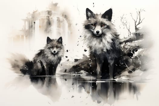 Enter the enchanting realm of the curious spirit foxes, mystical creatures that possess the ability to effortlessly traverse between the ethereal spirit world and the tangible physical realm.