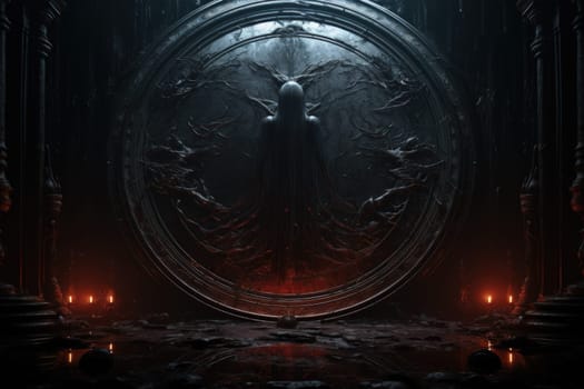In the realm of fantasy, cursed mirror spirits are bound, their ethereal existence trapped within reflective surfaces.