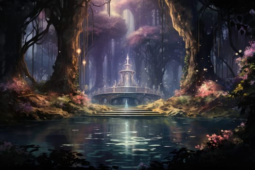 In the realm of fantasy, there are mystical and enchanting song fountains that bring harmony to the world around them.