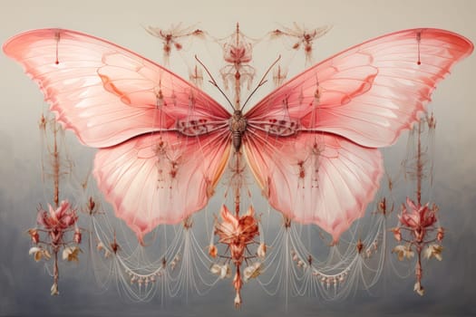 Immerse yourself in the magical realm of fantasy with this enchanting illustration of gossamer-winged dreamcatchers.