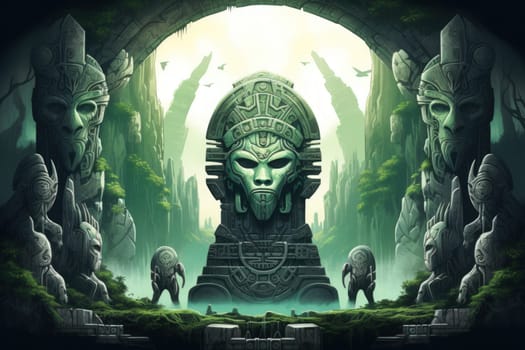 Behold the majestic marvels of the past - ancient stone colossi, towering giants hewn from the very bedrock itself.