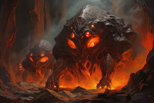 Witness the awe-inspiring power of the elemental realm with this captivating illustration by a professional visual artist.