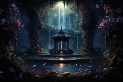 In the realm of fantasy, there are mystical and enchanting song fountains that bring harmony to the world around them.