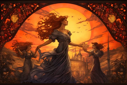 Venture into a mystical realm where fierce werewolves, under the enchanting light of the full moon, undergo their awe-inspiring transformation.