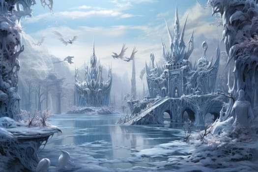 Immerse yourself in the enchanting world of fantasy and witness the elegance of the frost faeries.