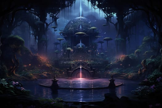 In the realm of fantasy, there are mystical and enchanting song fountains that bring harmony to the world around them.