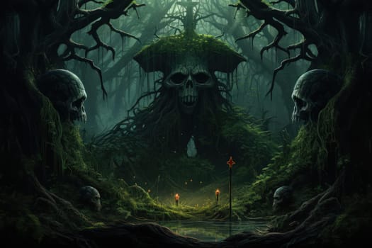 In the realm of fantasy, there exist mystical and enchanting places where giant talking mushrooms thrive in dense forest groves.