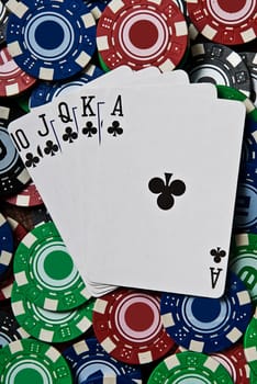 Royal Flush of Clubs