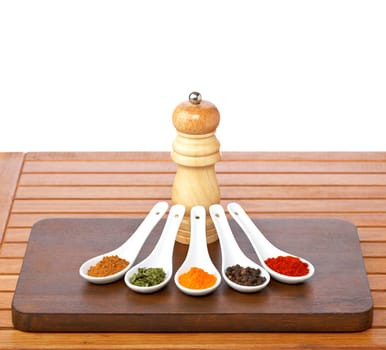 Spices and grinder