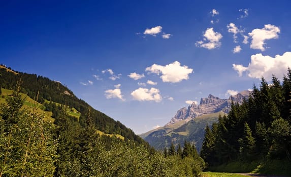 Panorama with les Dents du Midi