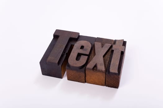 Text made of wooden letters
