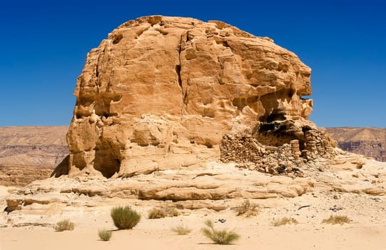 Tufa cliffs in Central Sinai