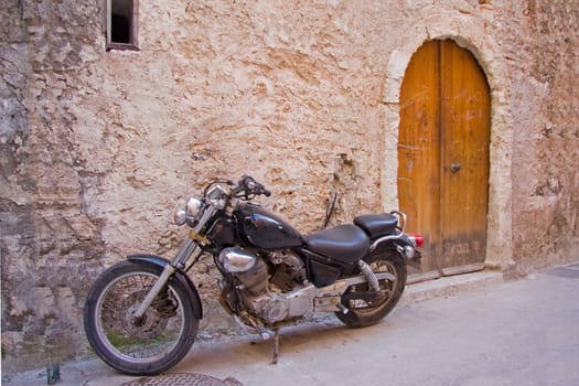Motorcycle in the alley