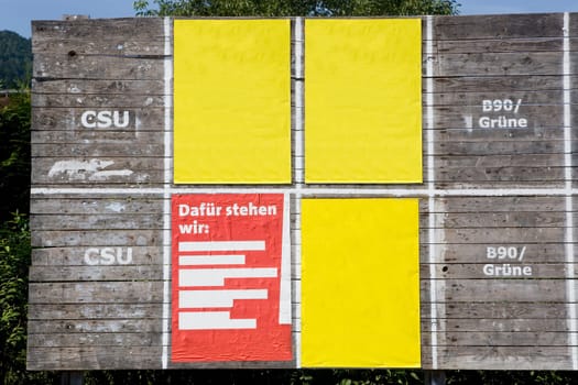Blank billboard for election