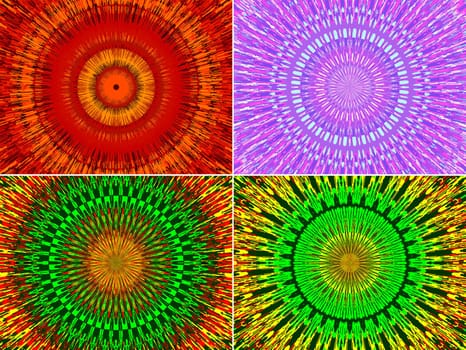 Beautiful abstract fractal flowers