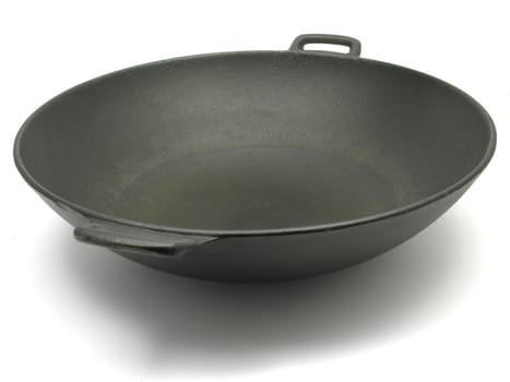 Wok against white background
