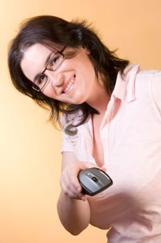 young woman technology