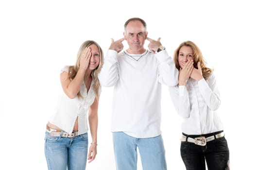 Family gesturing