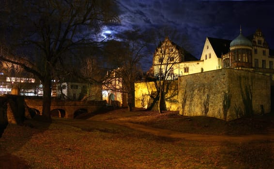 Darmstadt Residential Palace at night
