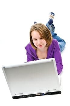 Girl with computer