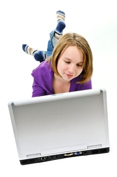 Girl with computer