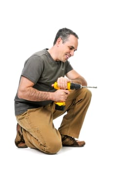 Handyman with a drill