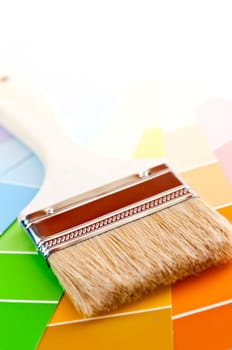 Paint brush with color cards