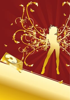 Party Flyer Golden Girl