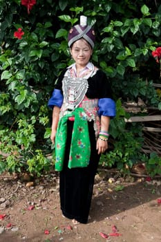Portrait asian woman from Laos,Hmong