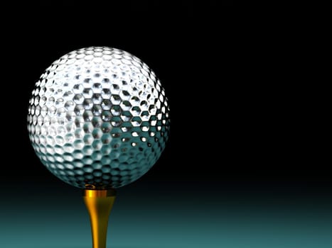 silver golf ball