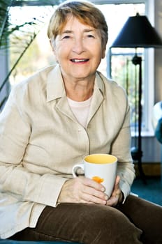 Elderly woman relaxing