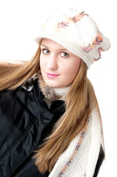 young woman with scarf