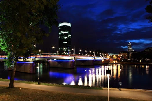 Peace Bridge in the evening