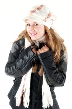 young woman with scarf