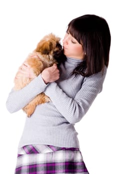 Girl and dog