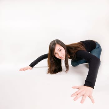 woman wide angle