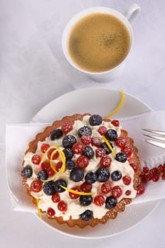 Coffee over cake