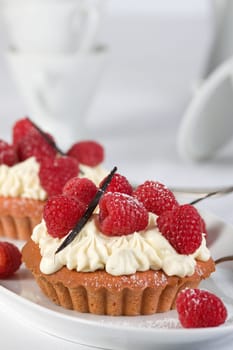Raspberry tartlets high