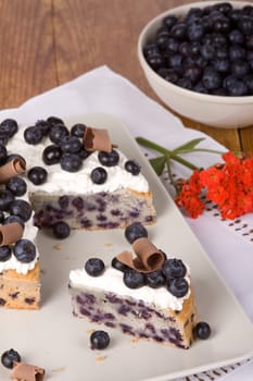 Blueberry pie slice