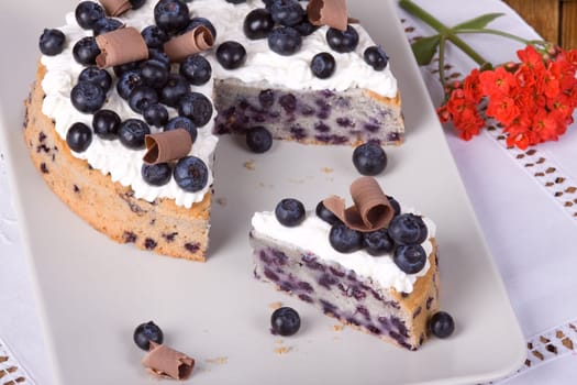 Blueberry pie slice