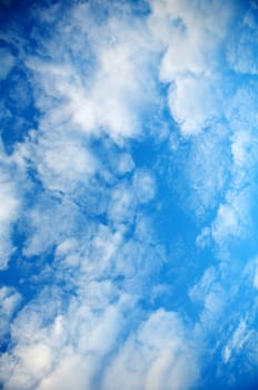 Blue sky with white clouds