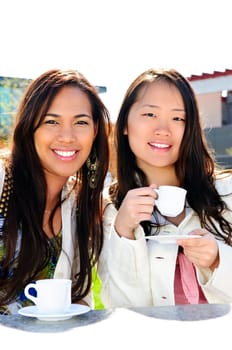 Girlfriends having coffee