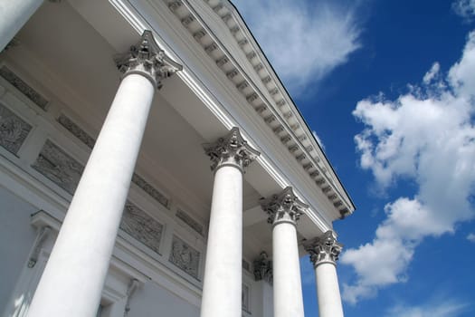 Helsinki Cathedral against blue sky