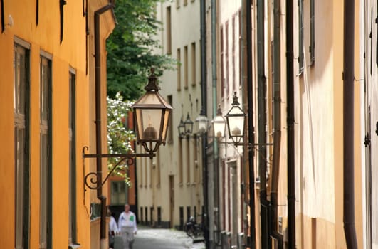 Street view in Stockholm, Sweden