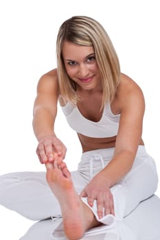 Fitness series - Young woman exercising