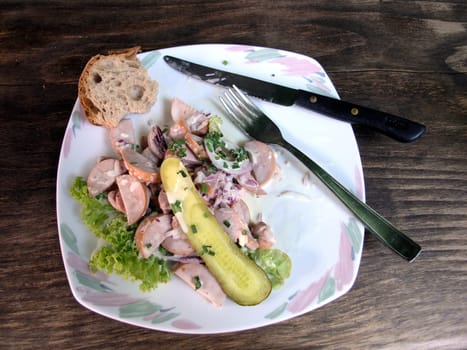Appenzeller sausage salad