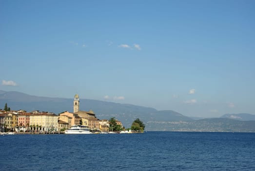 Harbour coast of Riva on Lake Garda